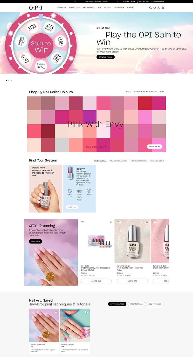OPI UK 英国时尚美甲产品购物网站