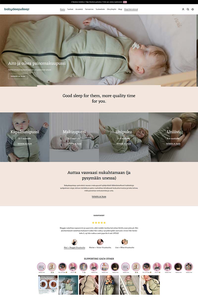 Baby Deep Sleep 芬兰宝宝加厚睡袋购物网站