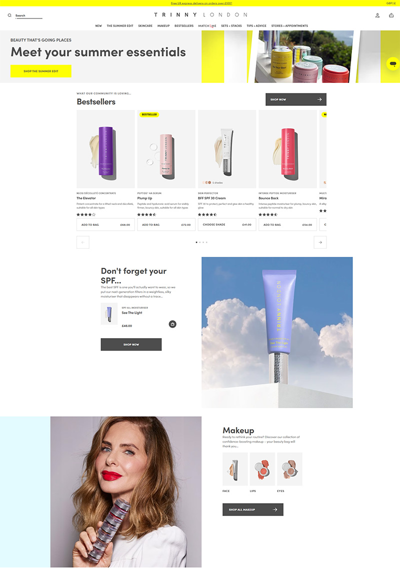 Trinny London 英国高端彩妆品牌购物网站