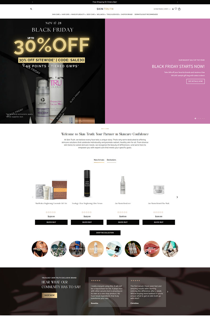 Skin Truth 美国专业护肤品牌购物网站