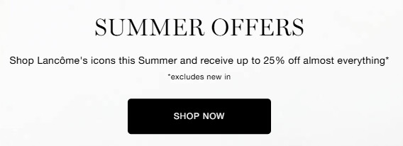 Lancôme UK Summer Sale: Up to 25% Off Sitewide + 3 Free Samples per Order