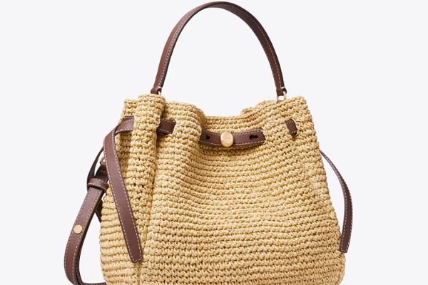Tory Burch US Site Restock: Romy Woven Bucket Bag 50% OFF, Now $395