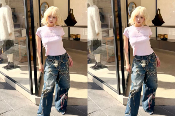 Alexander Wang Pink Rhinestone Tee 50% Off at SSENSE, Now $198 + Extra 15% Off