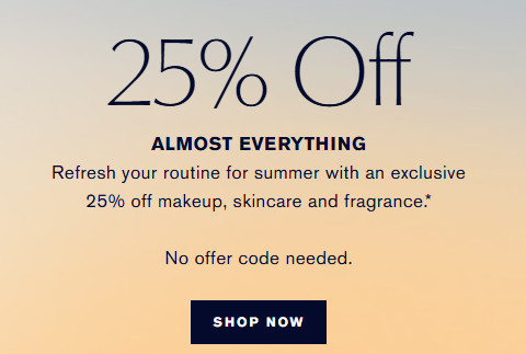 Estee Lauder UK Official Site Summer Sale - 25% Off Sitewide
