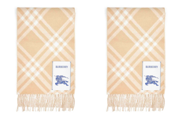 Burberry Cashmere Check Scarf Now $500.65 at Cettire