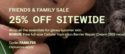 Murad Friends and Family Sale: 25% off sitewide, stack for 32.5% off, free full-size cream with $150+