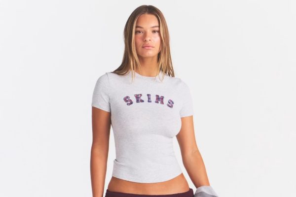 Skims Campus Plaid Logo Tee: 40% Off with Code BBX15, Free Shipping Over $75