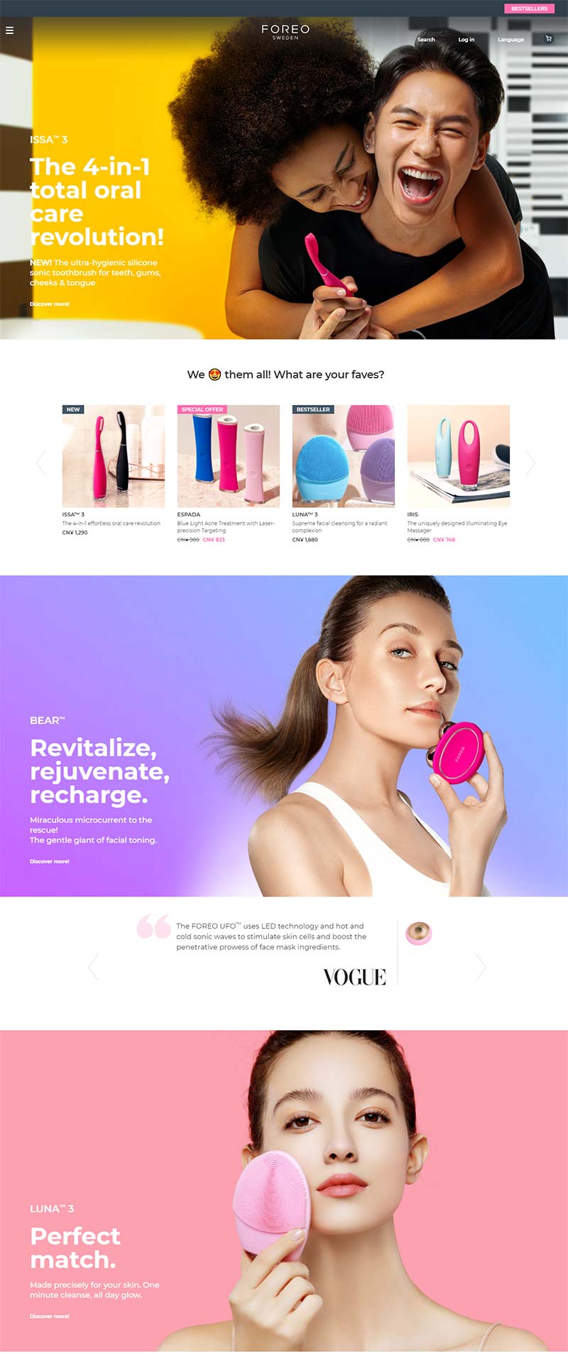 Foreo US 瑞典洁面仪品牌美国官网