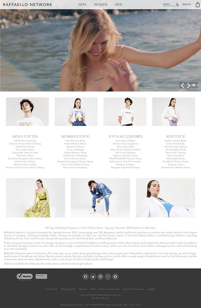 Raffaello Network UK 意大利奢侈品购物英国官网