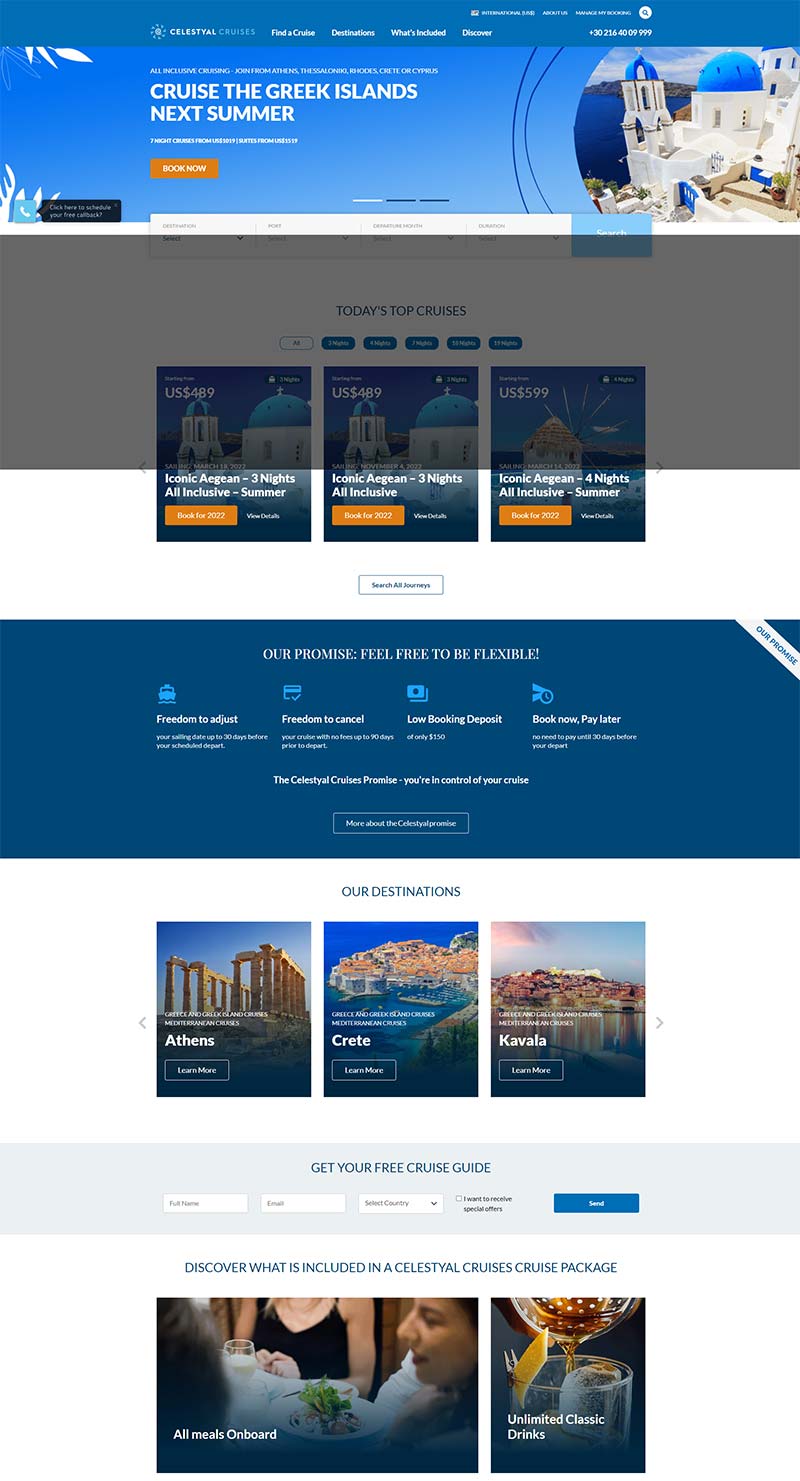 Celestyal Cruises 希腊邮轮旅行在线预定网站