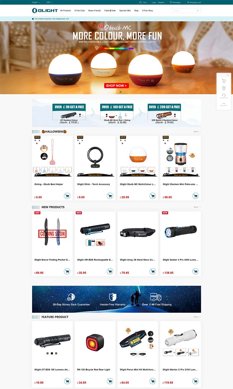 OLIGHT 英国便携式照明灯购物网站