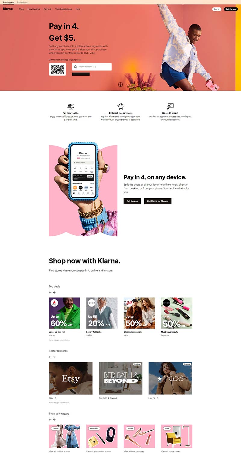 Klarna 美国快捷支付APP官网