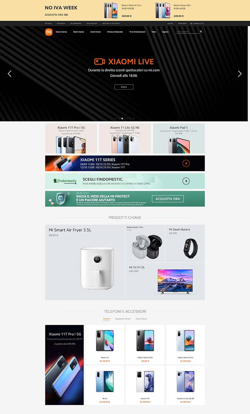 Xiaomi IT 小米智能手机品牌意大利官网