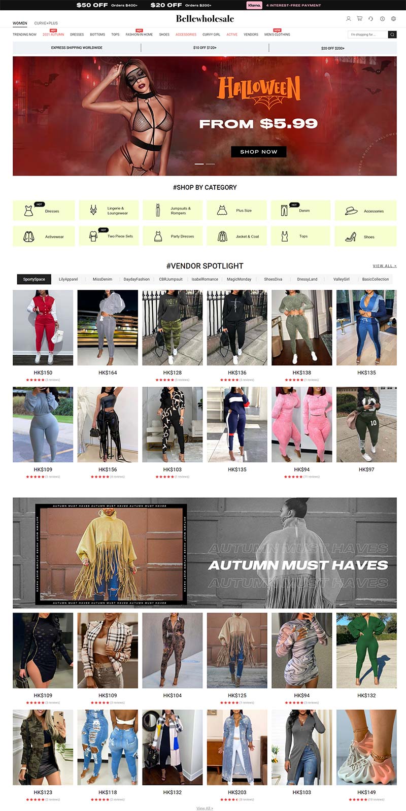 BelleWholesale 美国时尚生活女装品牌购物网站