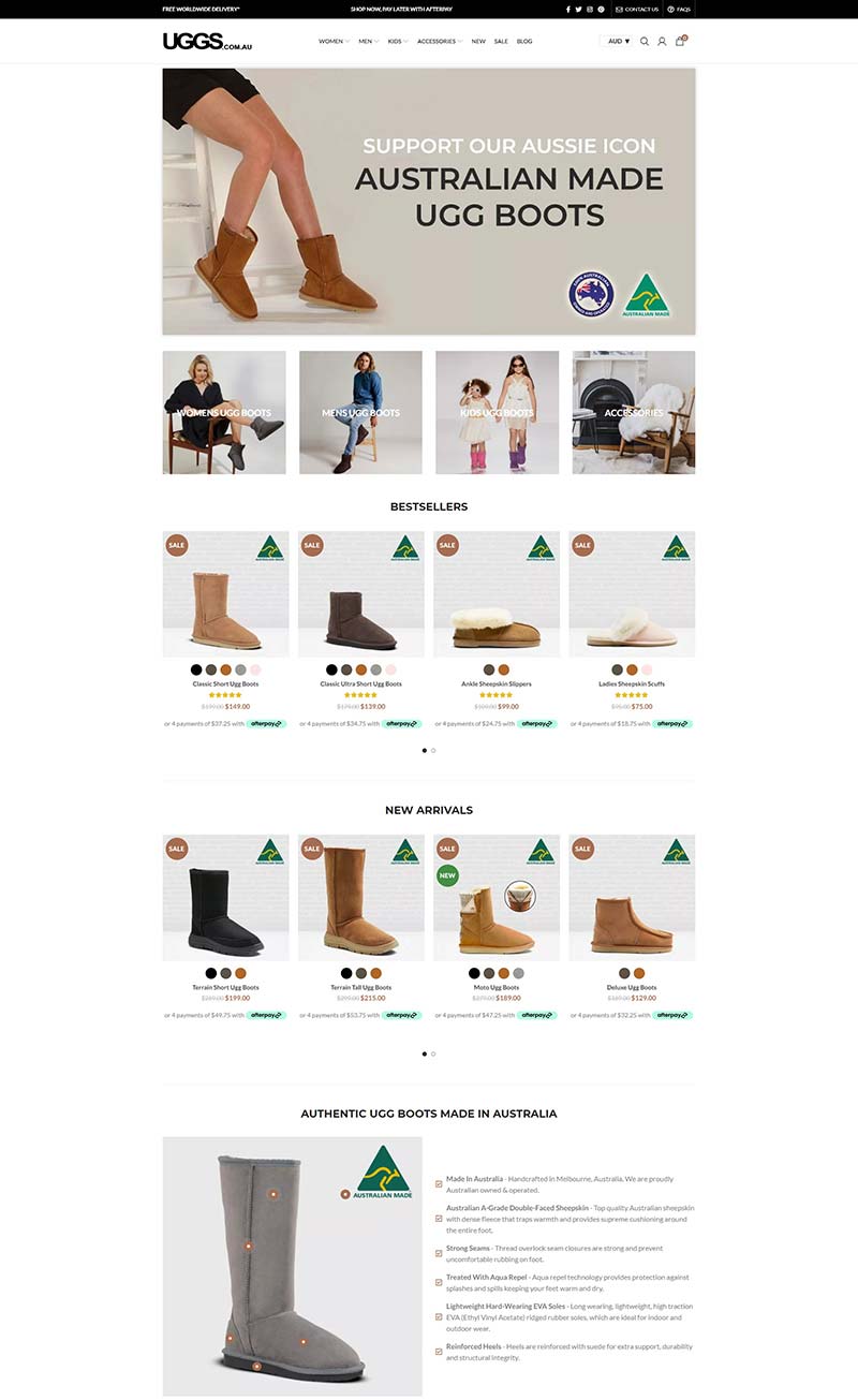 UGGS 澳大利亚羊皮靴品牌购物网站