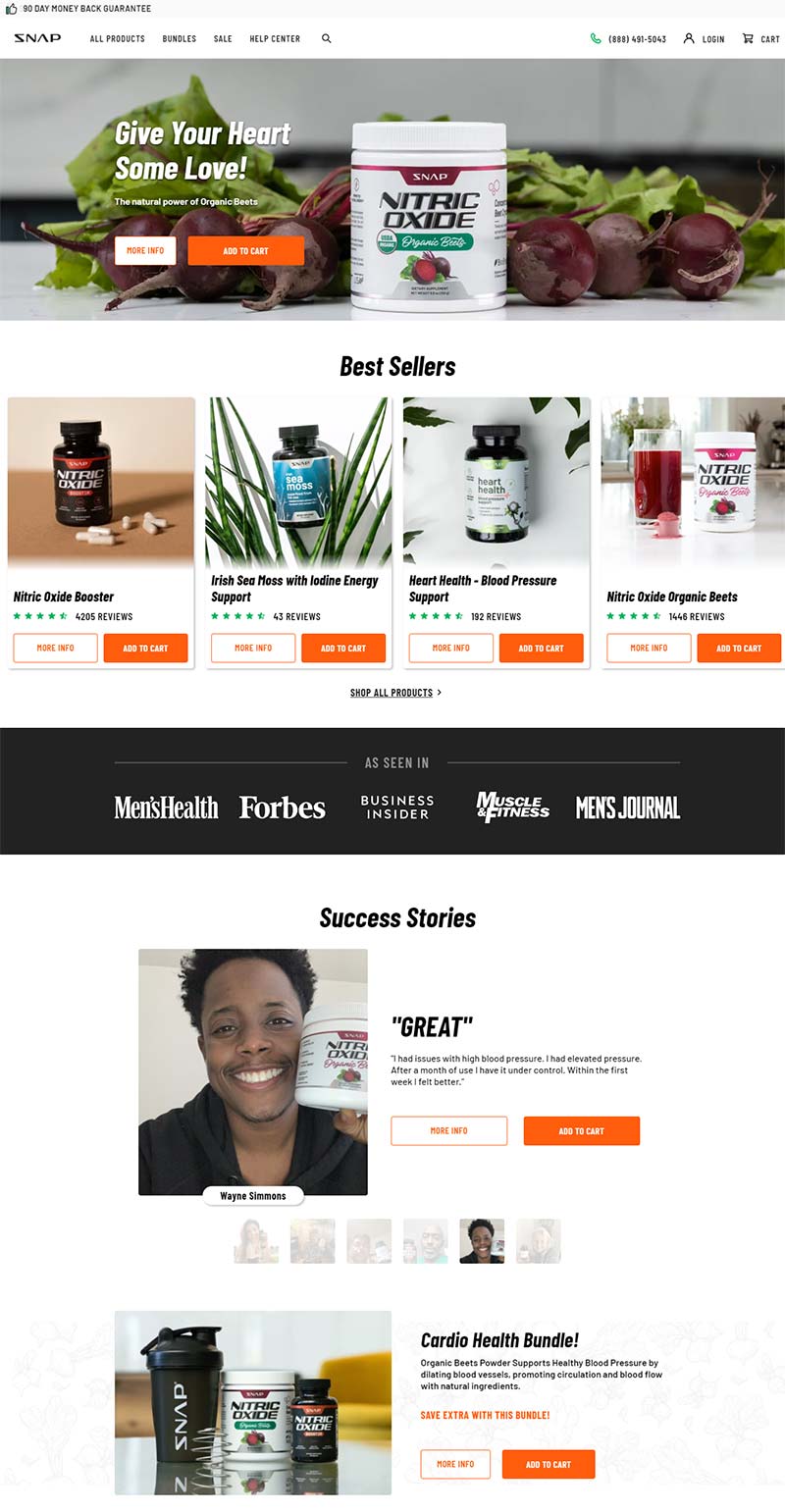 Snap Supplements 美国天然补充剂品牌购物网站