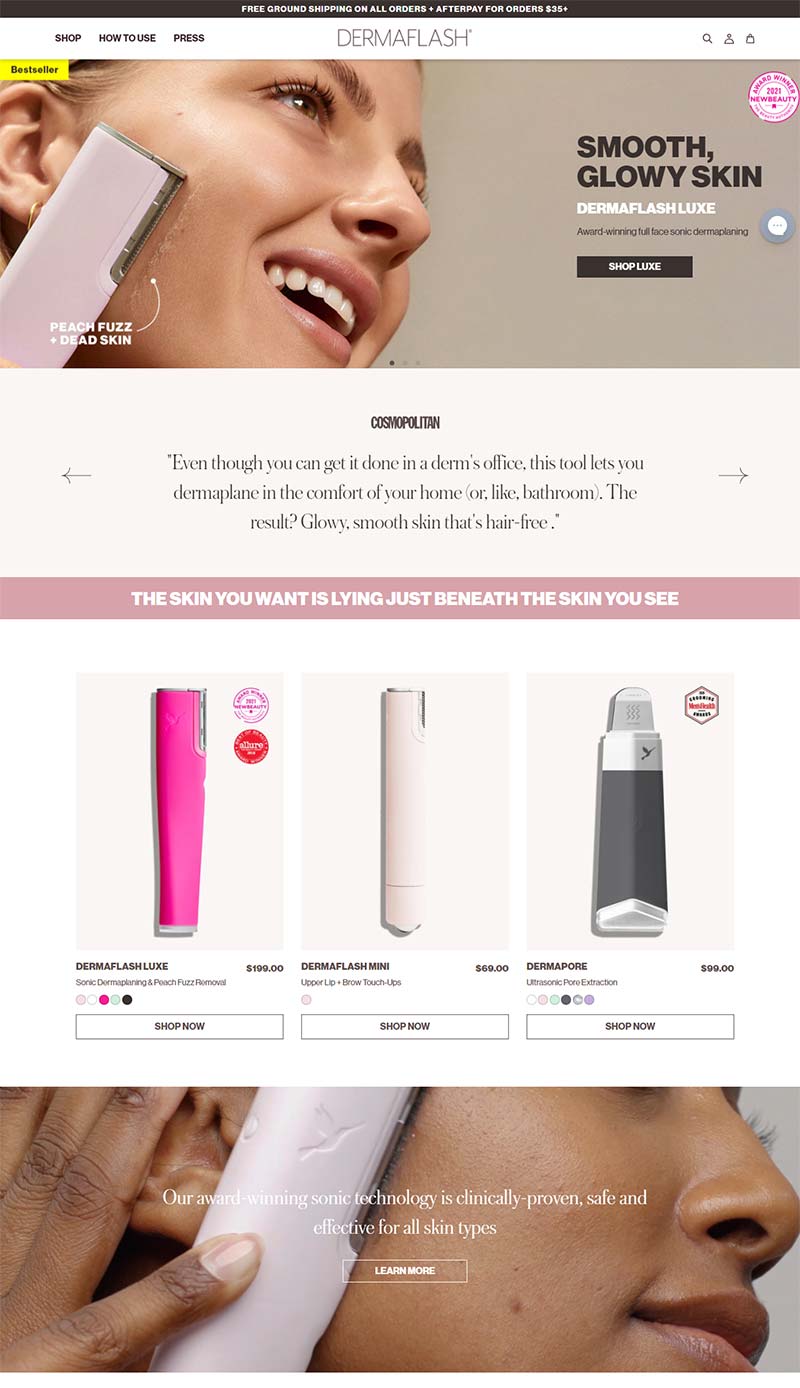 Dermaflash 美国肌肤护理设备品牌购物网站