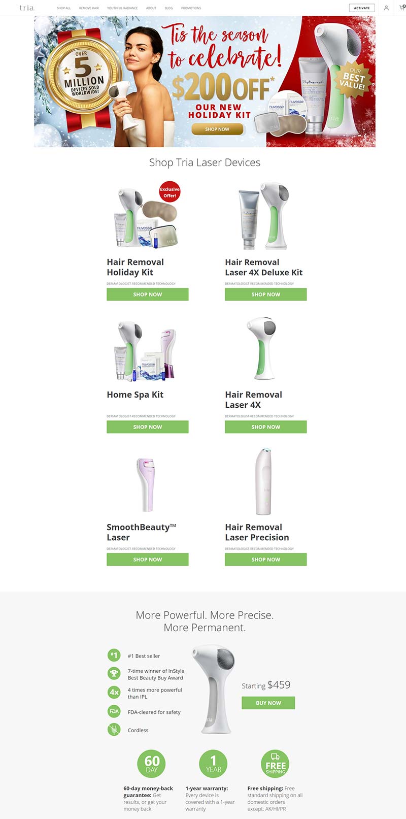 Tria Beauty 美国再生美容仪品牌购物网站