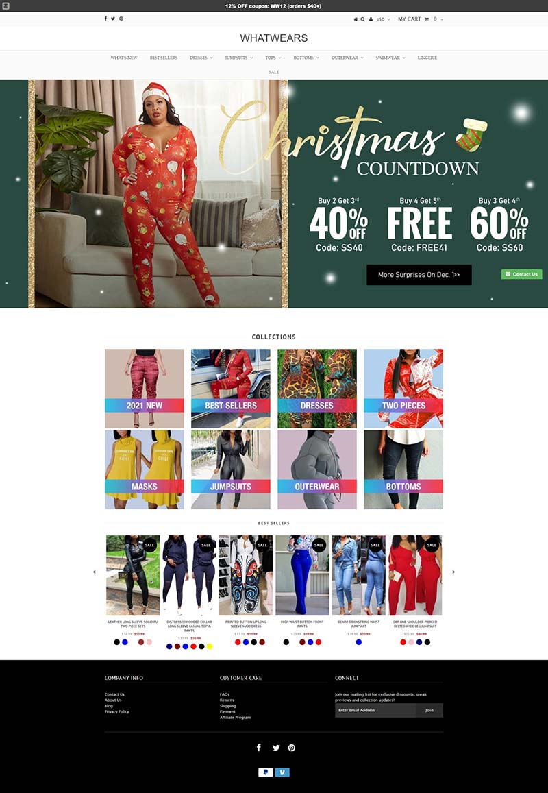 Whatwears 美国大码女装品牌购物网站