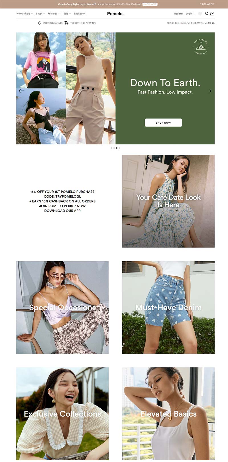 Pomelo Fashion 泰国女性时尚品牌购物网站