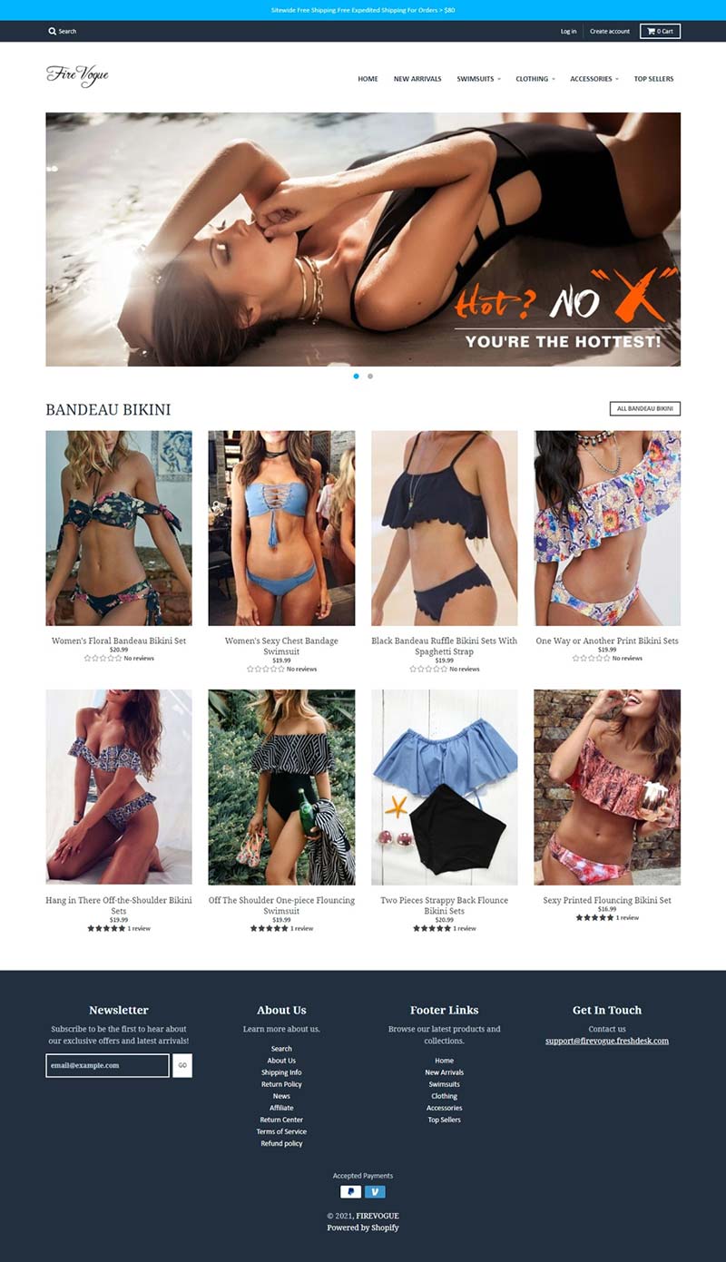 Firevogue 美国女性时装品牌购物网站