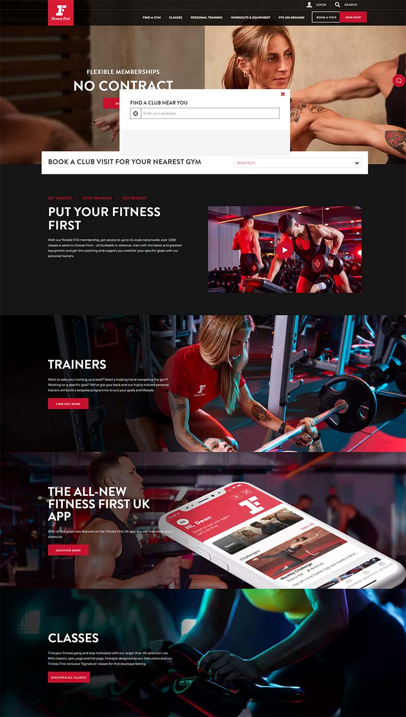 Fitness First 英国健身产品购物网站
