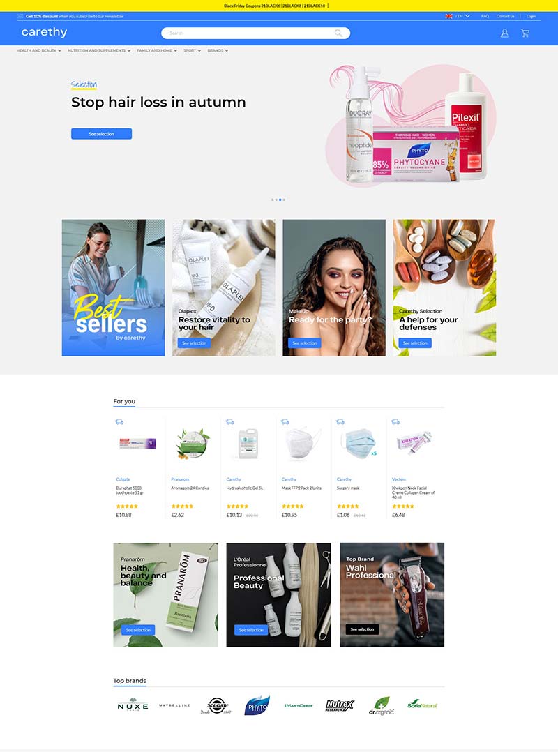 Carethy 英国个人健康护理品牌购物网站