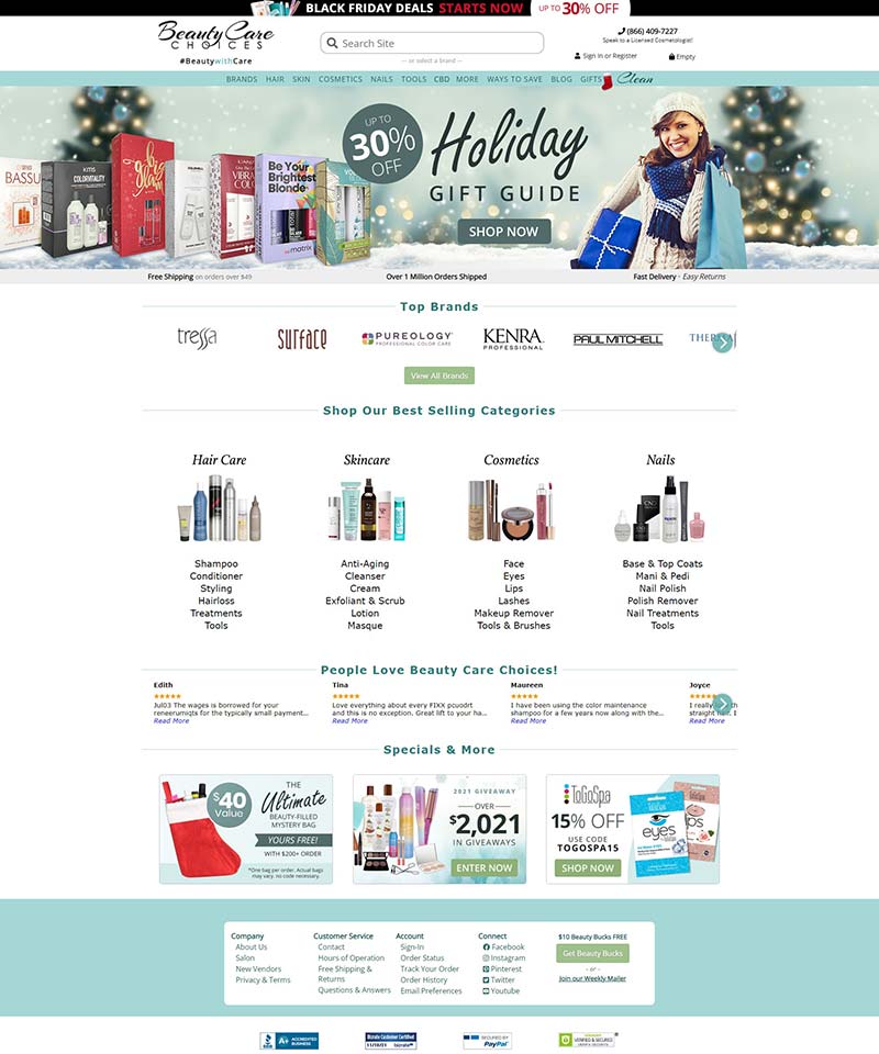 Beauty Care Choices 美国美容护肤产品购物网站