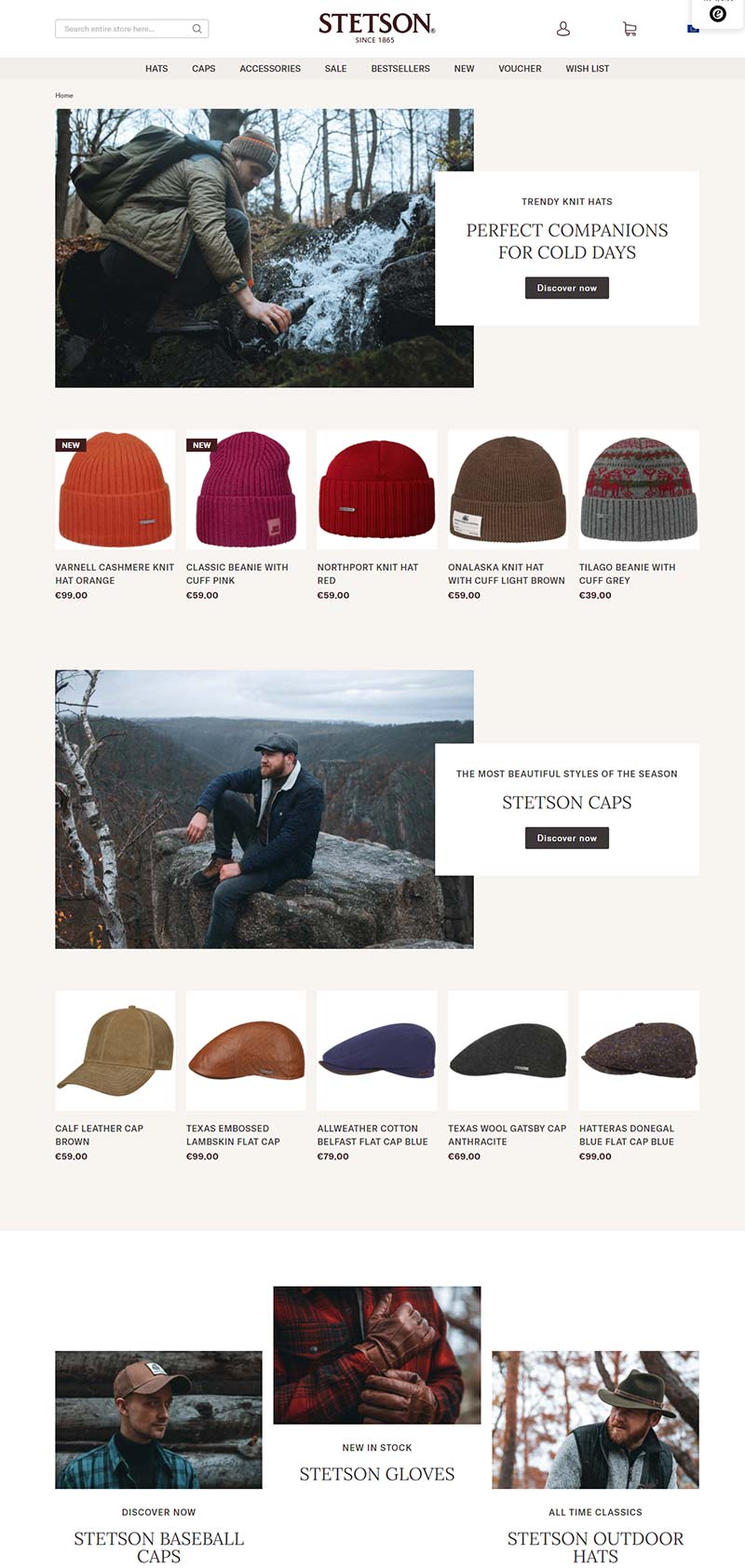 Stetson EU 美国西部牛仔配饰品牌欧盟官网