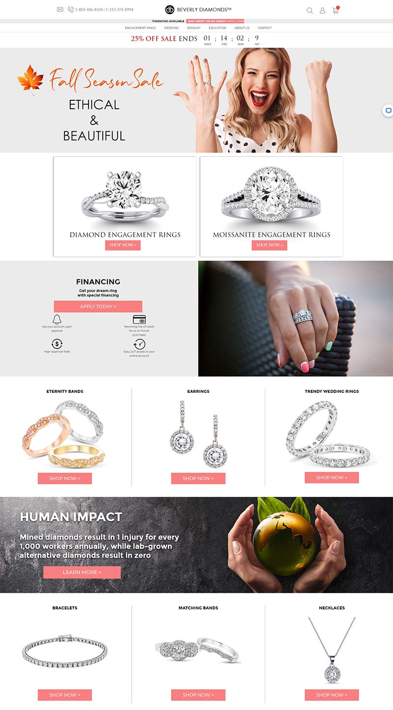 Beverly Diamonds 美国高级珠宝品牌购物网站