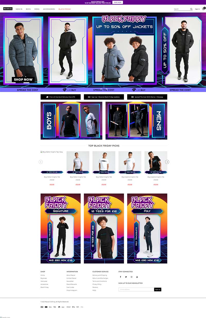 Rascal Clothing 英国男性运动服饰品牌购物网站