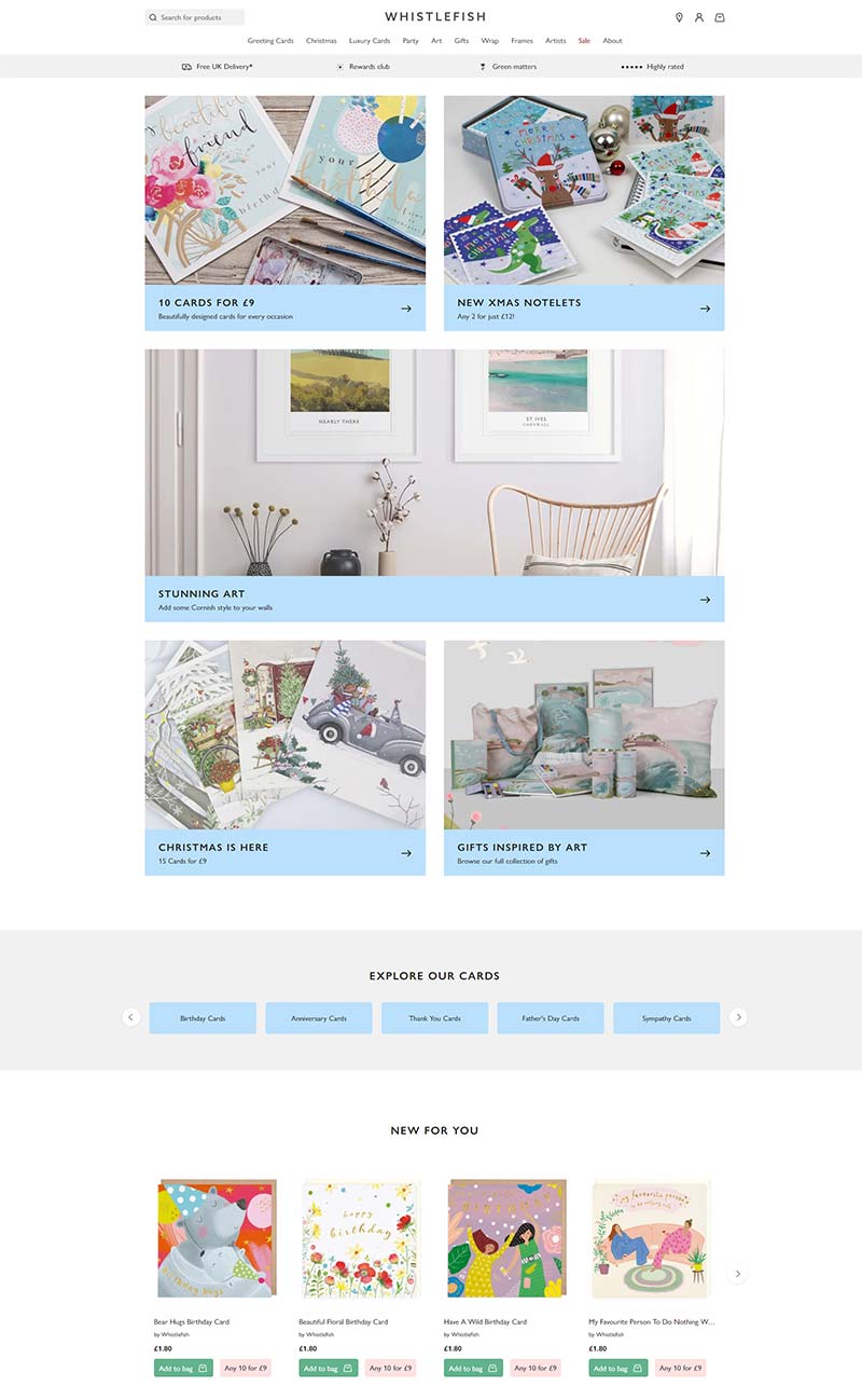 Whistlefish 英国文具礼品海淘购物网站