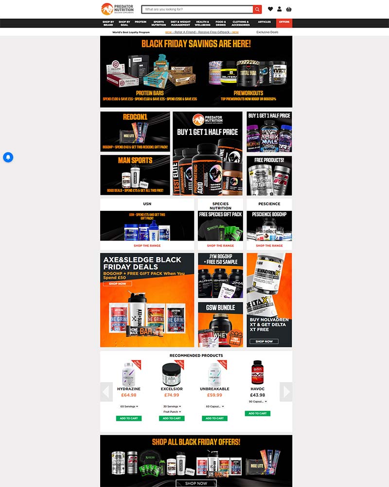 Predator Nutrition 英国运动营养品牌购物网站