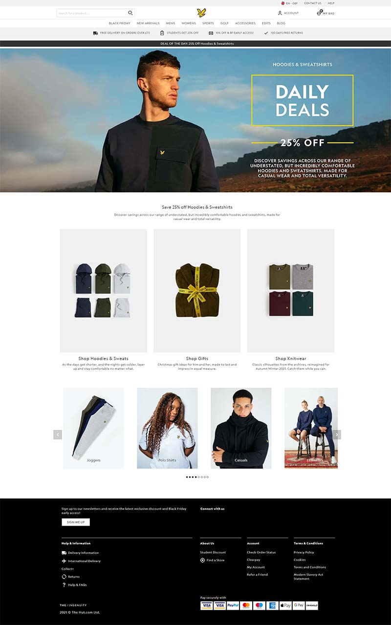 Lyle & Scott 苏格兰金鹰时尚生活品牌购物网站