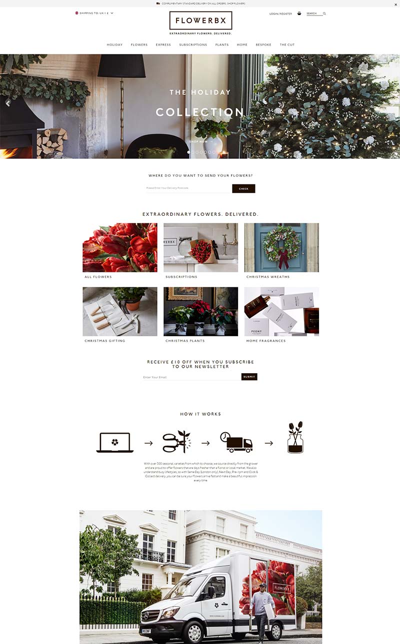 FLOWERBX 英国鲜花礼品在线预定网站