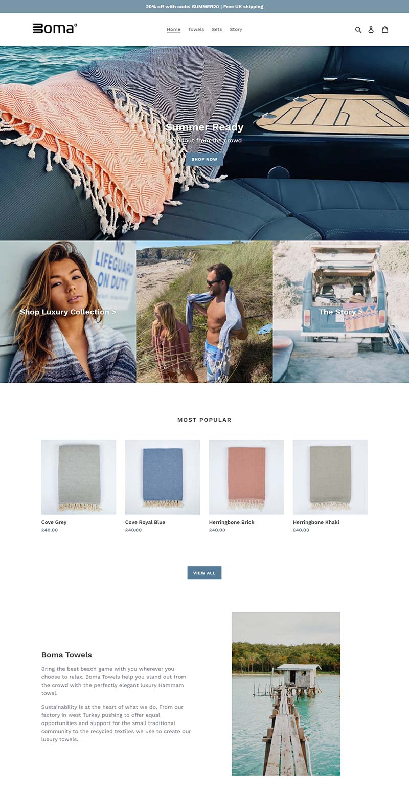 Boma Towels 英国奢华毛巾品牌购物网站