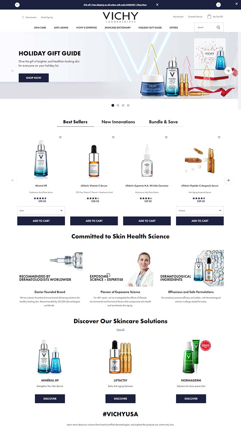 Vichy US 薇姿-法国抗衰老护肤品牌美国官网