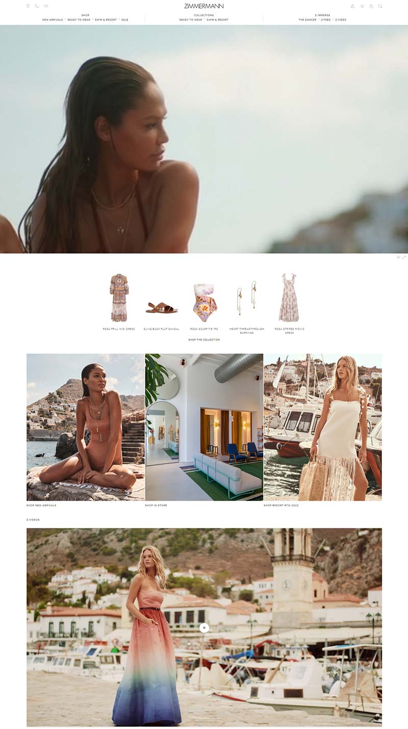 Zimmermann AU 澳洲奢侈女装品牌购物网站