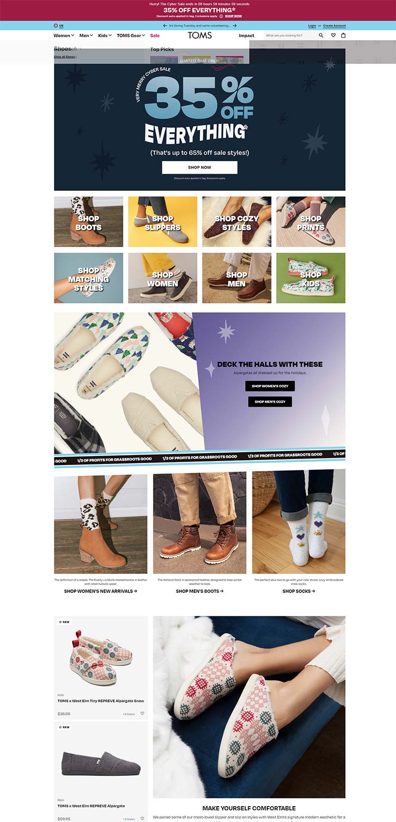 TOMS CA 美国休闲鞋品牌加拿大官网