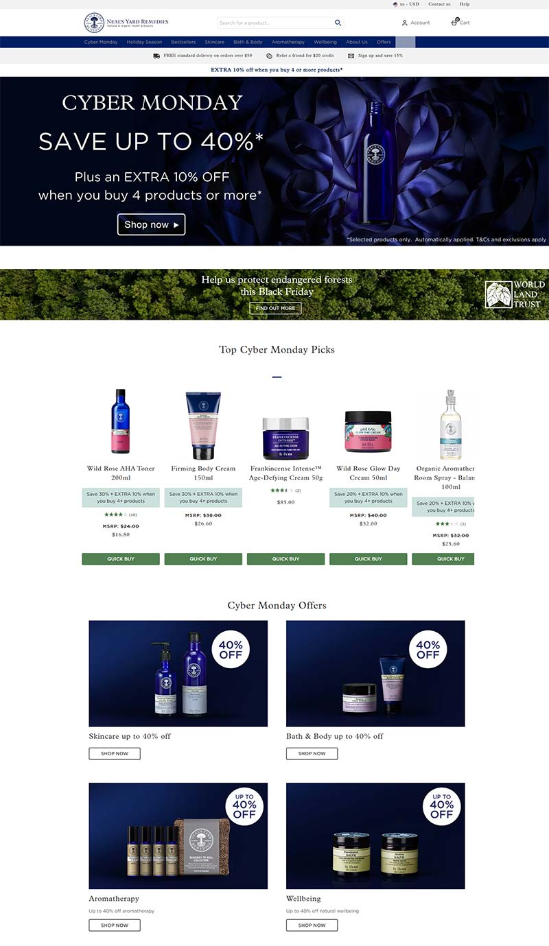 Neal's Yard US 英国天然有机护肤品牌美国官网
