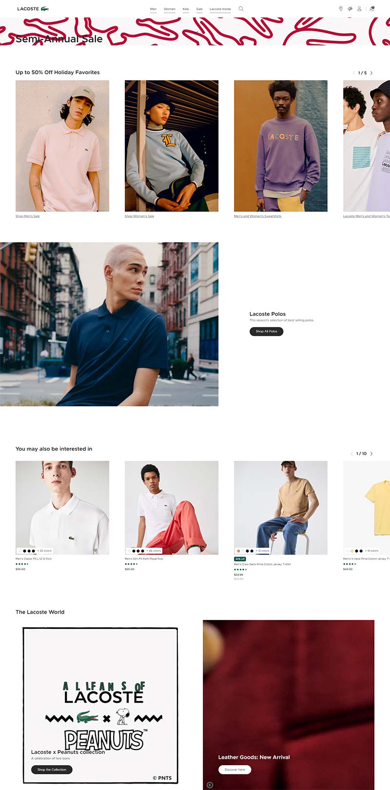 Lacoste US 法国鳄鱼服饰品牌美国官网