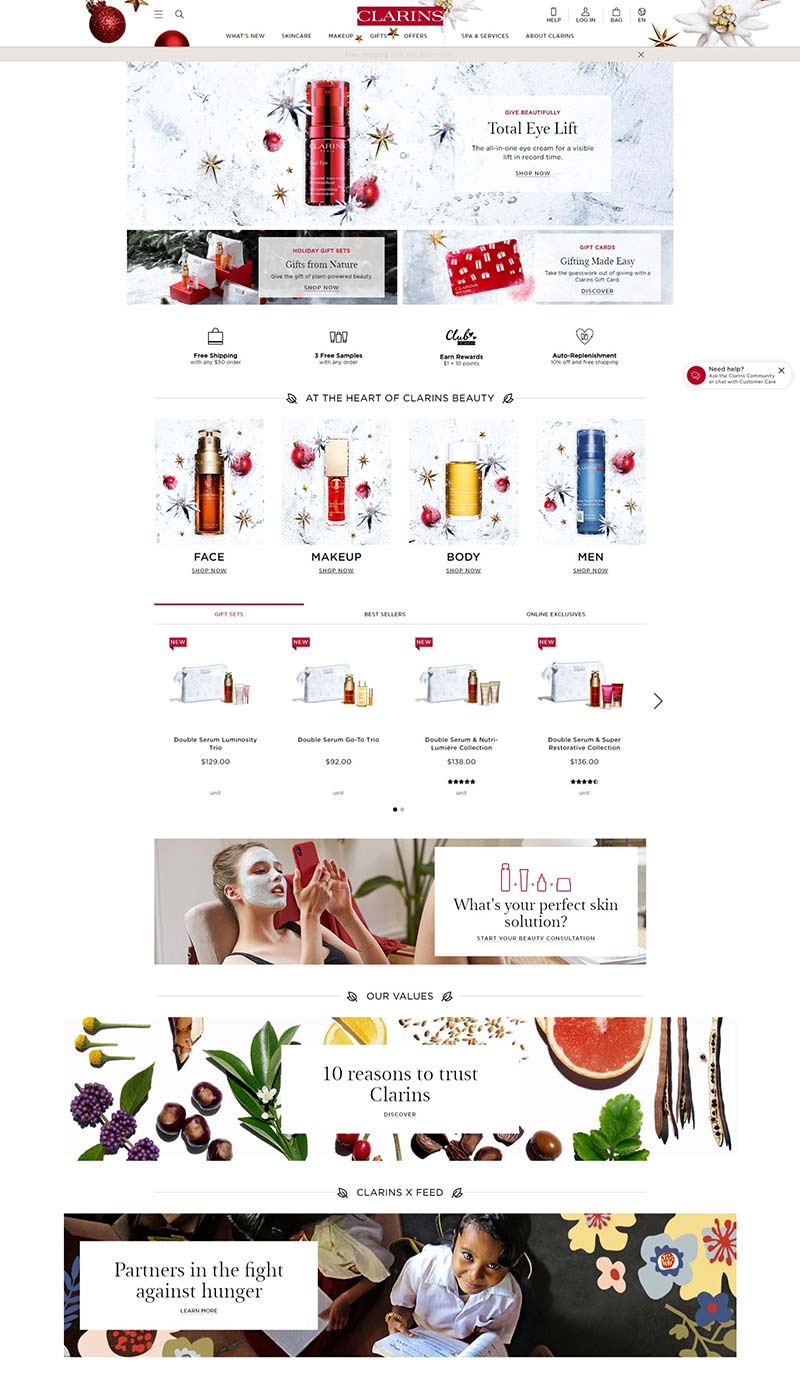 Clarins CA 法国天然护肤品牌加拿大官网
