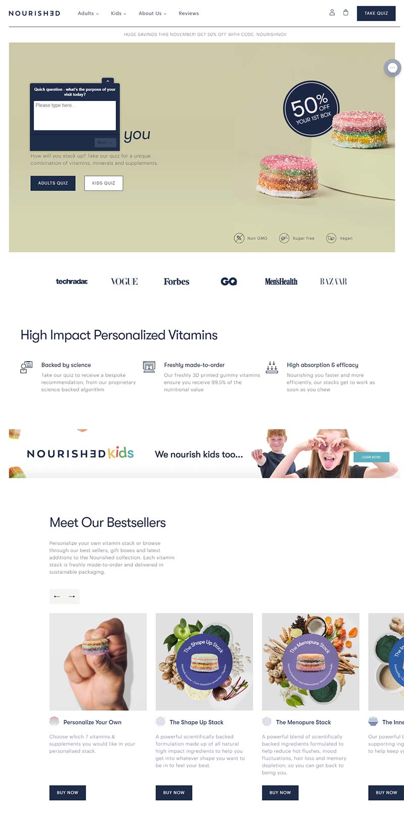 Get Nourished US 英国营养品定制品牌美国官网