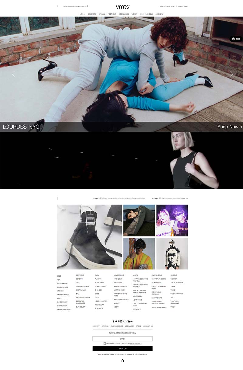 Vrients 意大利奢侈服饰品牌购物网站