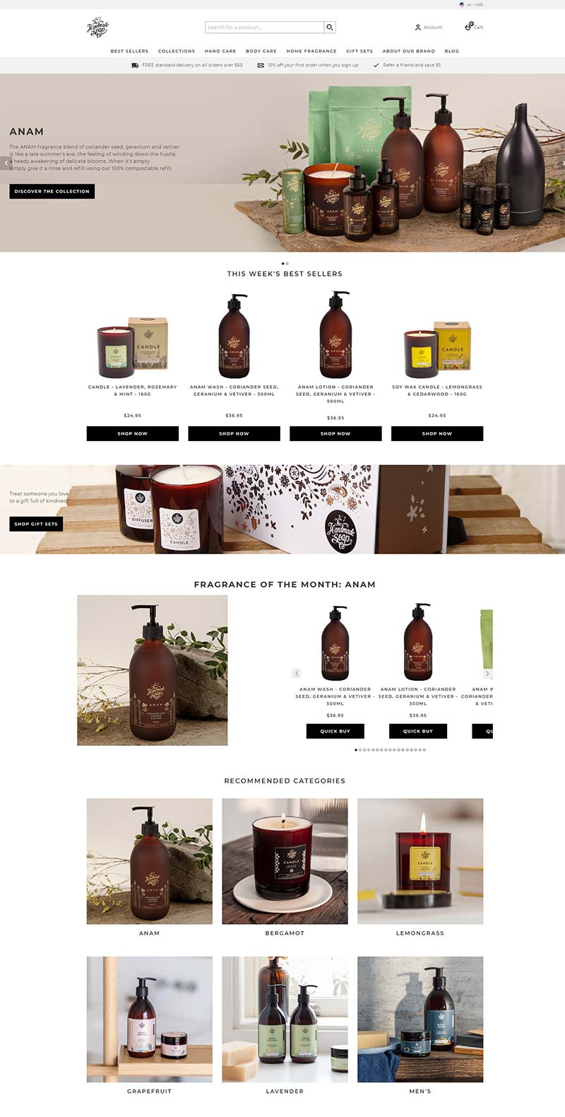 The Handmade Soap Company 美国手工皂品牌购物网站