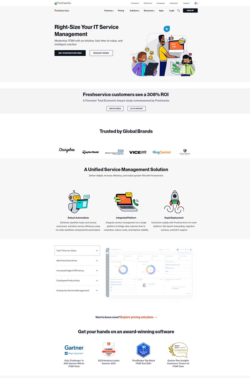 Freshservice 美国云服务软件平台订阅网站