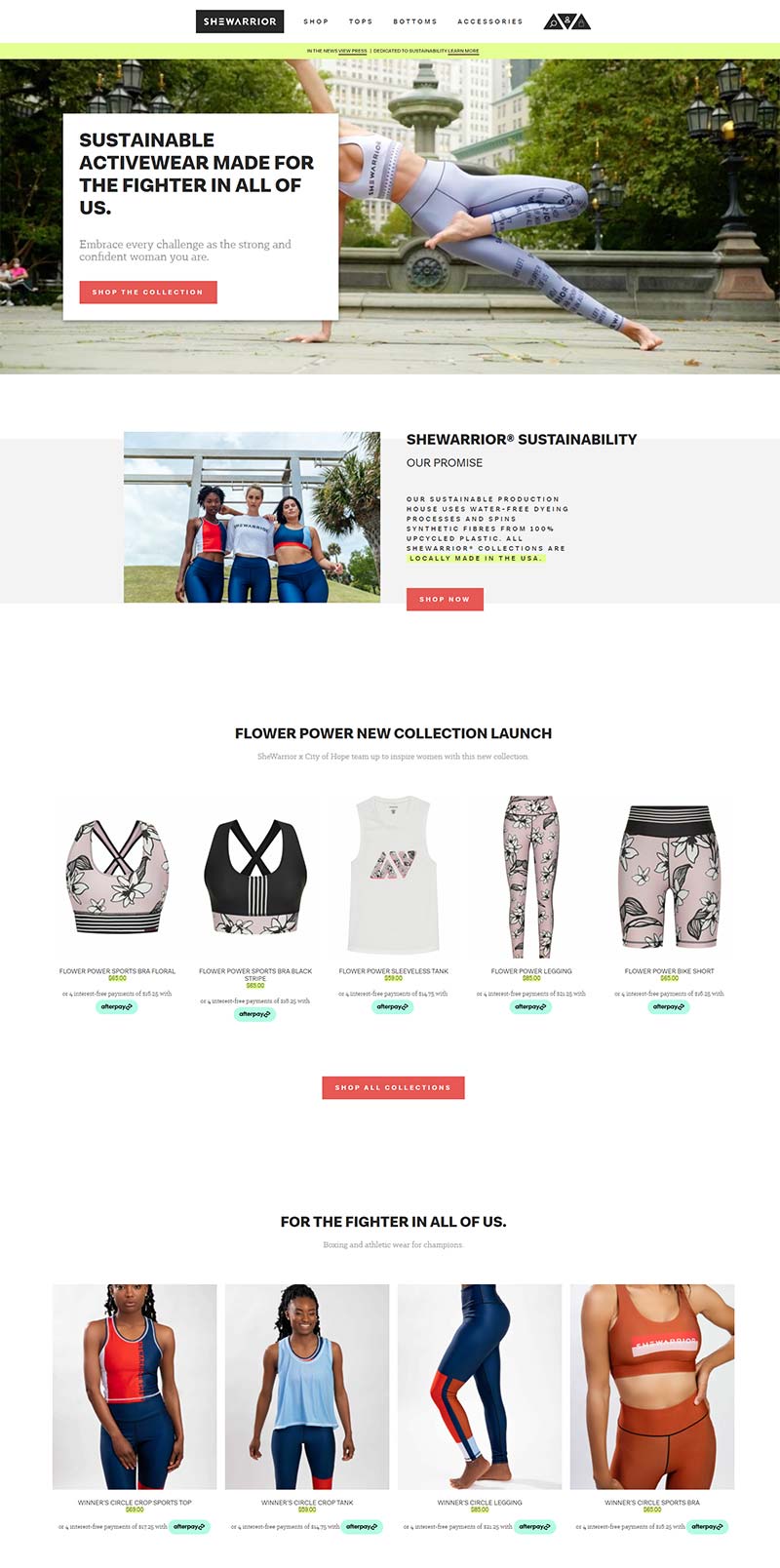 SheWarrior 美国女性拳击服品牌购物网站