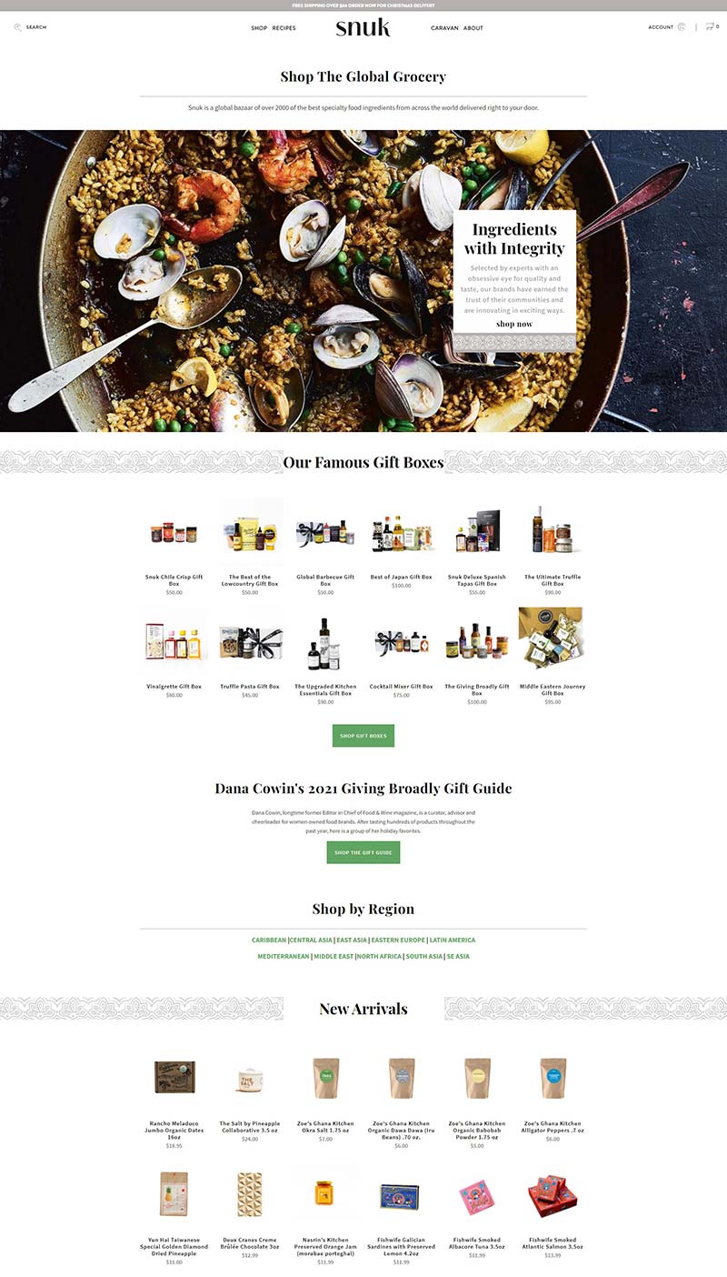 Snuk Foods 美国特色食材订购网站