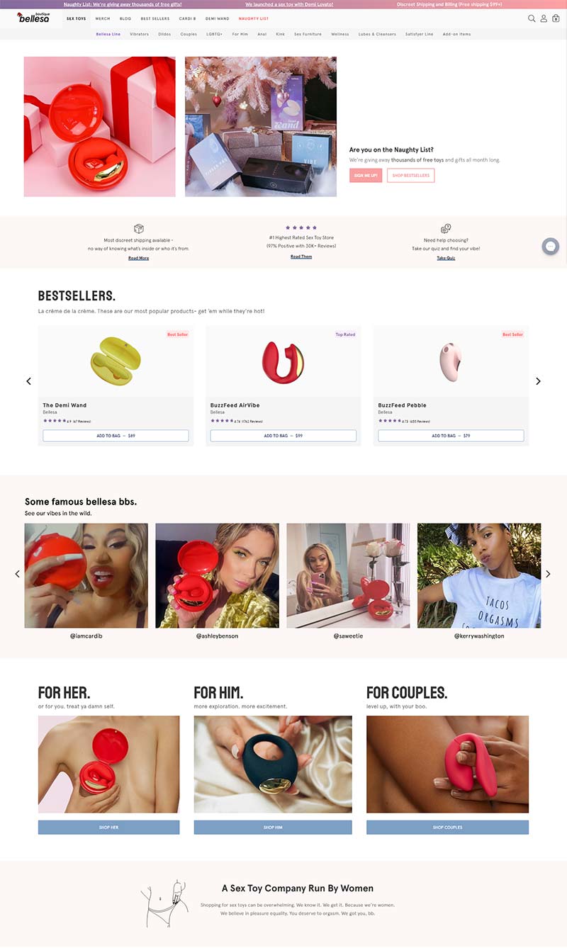 BBoutique 美国女性私密性玩具购物网站