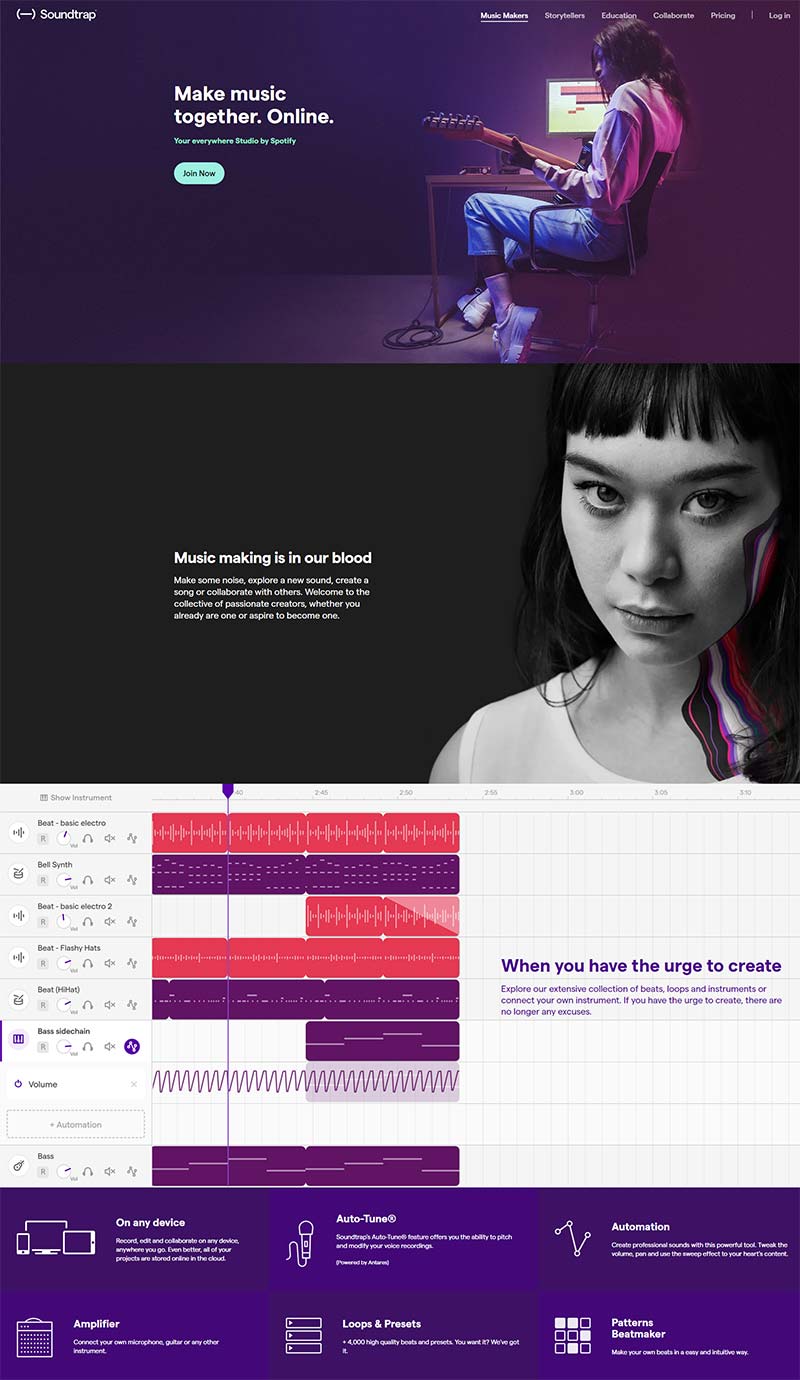 Soundtrap 美国音乐创意APP下载网站